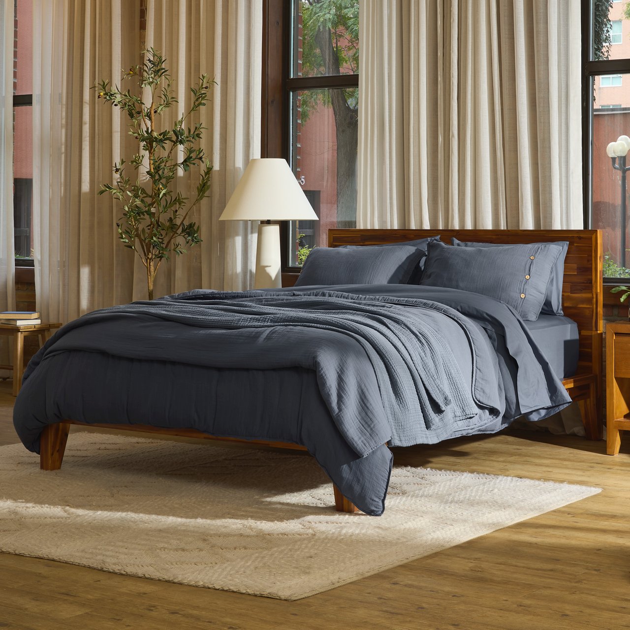 Linen&Rose™ Couvertures et linge de lit en mousseline