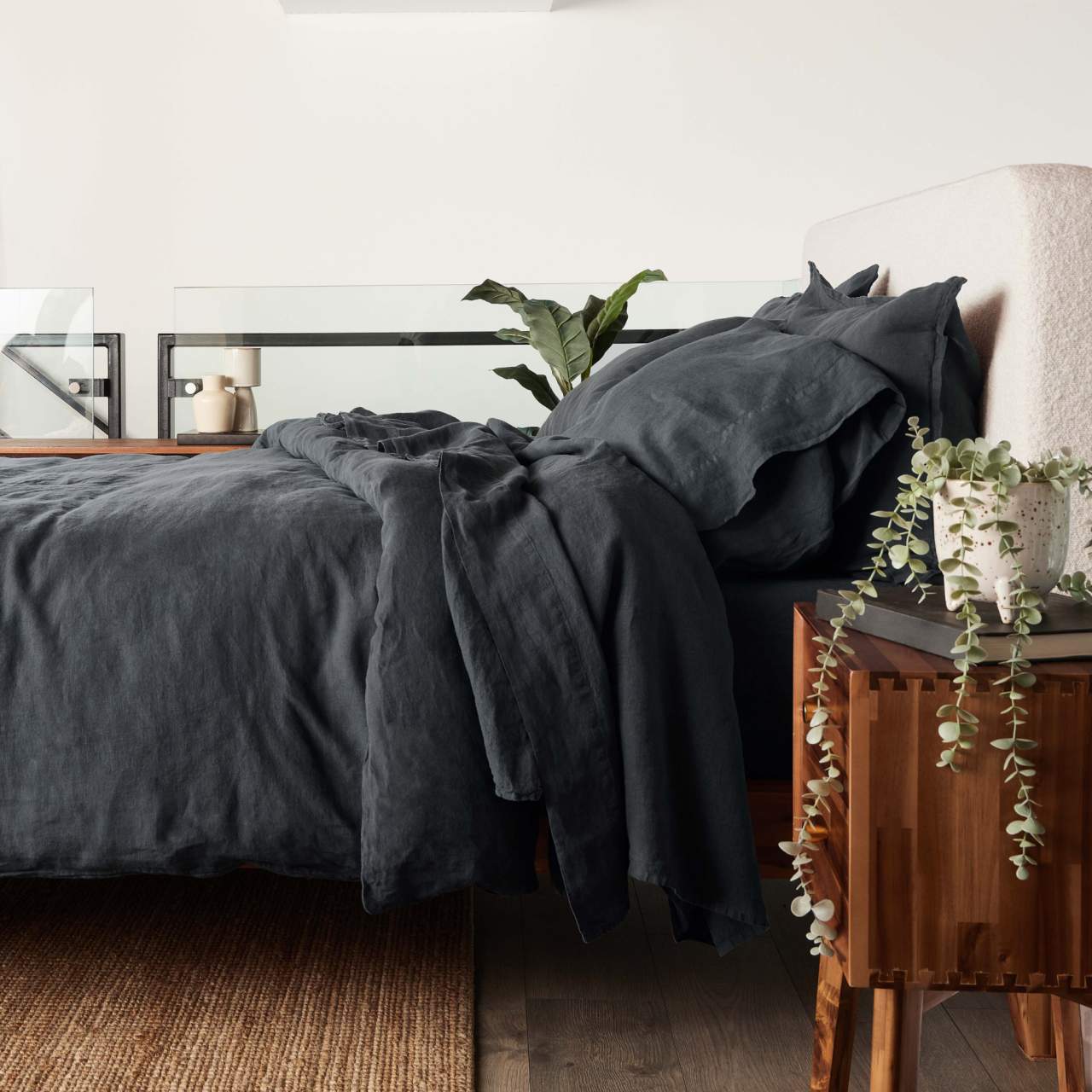 Linen&Rose - Couvre Duvet En Lin Européen