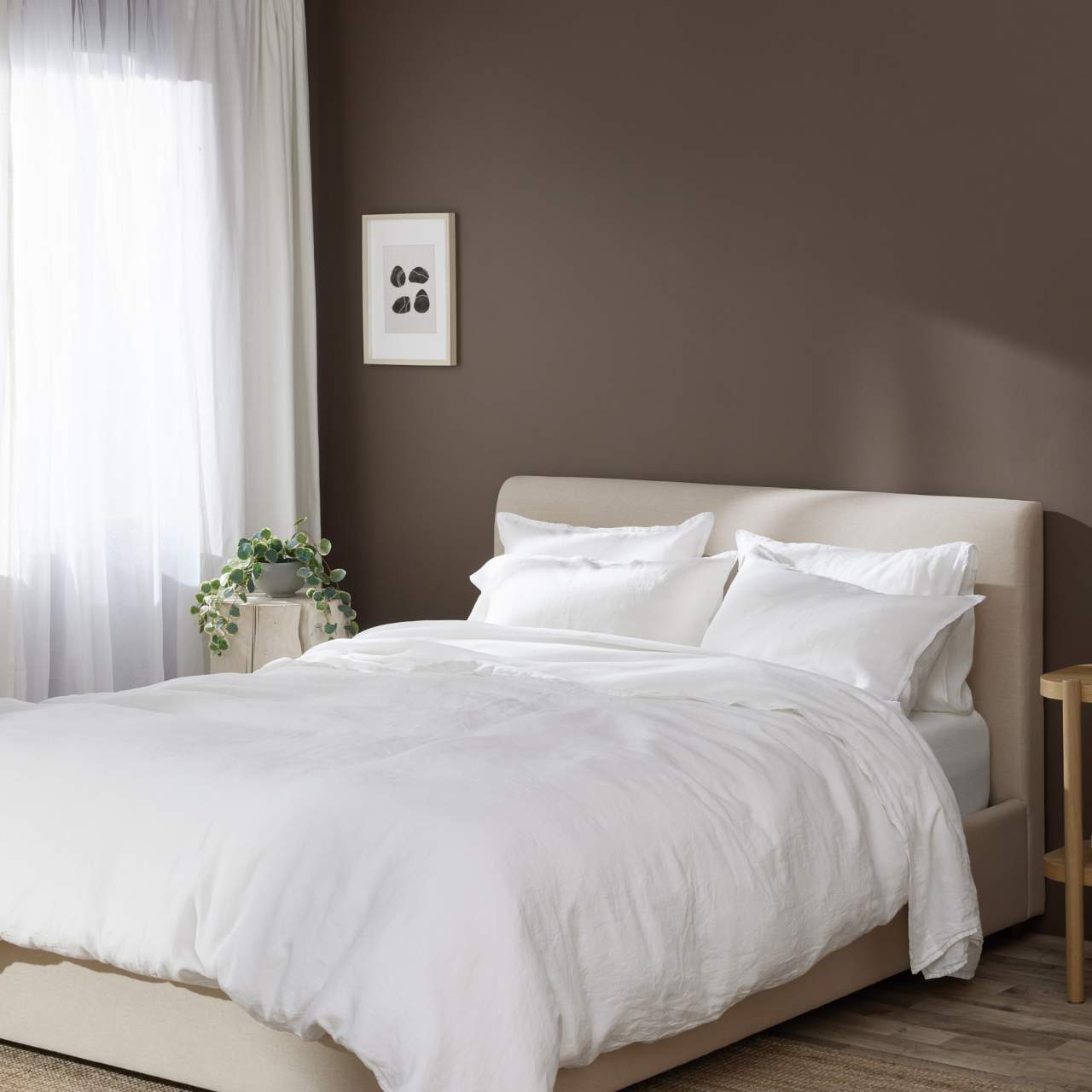 Linen&Rose - Drap plat en lin Européen