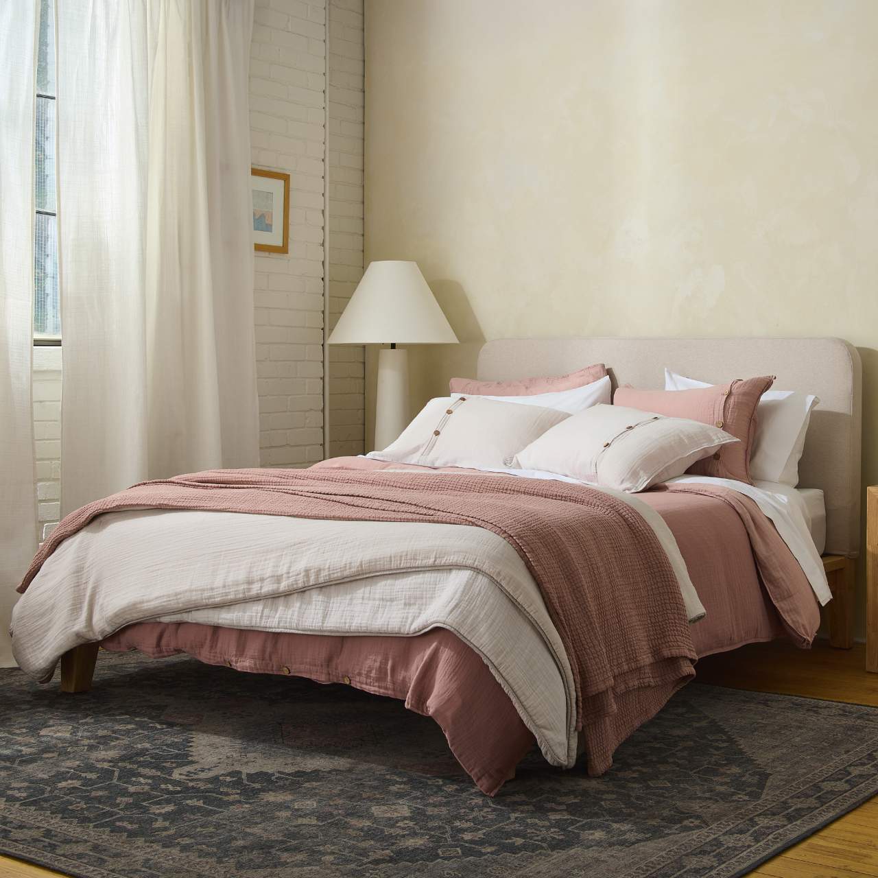 Linen&Rose™ Couvertures et linge de lit en mousseline
