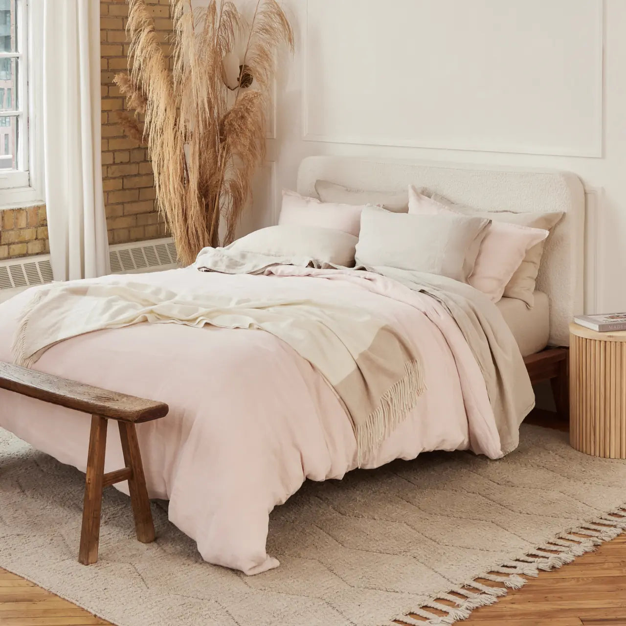 Linen&Rose - Couvre Duvet En Lin Européen